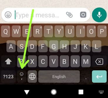 Matricák letöltése és küldése a WhatsApp Android alkalmazásban