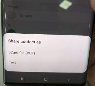 Hogyan lehet megosztani a névjegyeket a Galaxy Note 10 Plus készüléken
