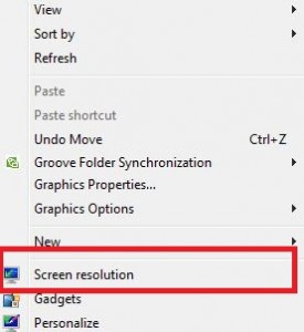 A képernyőfelbontás beállítása a Windows 7 asztalon